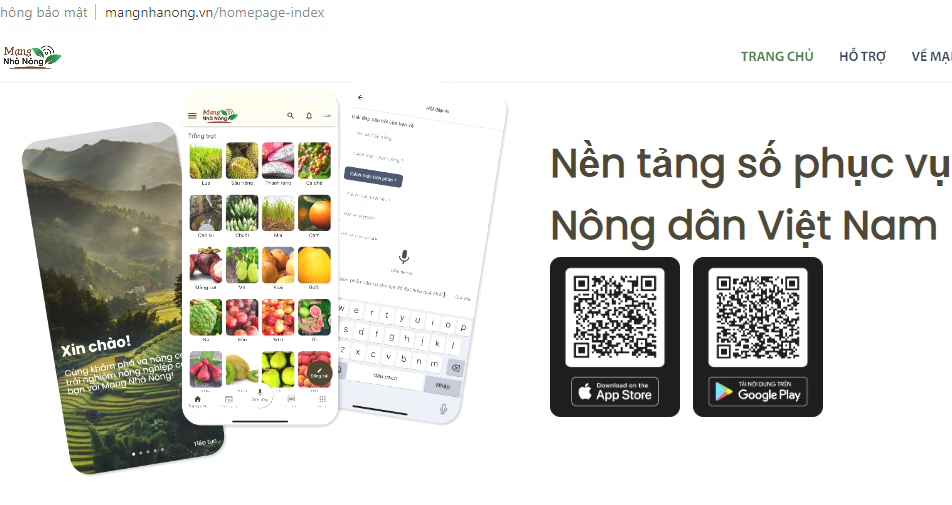Ra mắt nền tảng “Mạng nhà nông - Hành trình nông dân số”