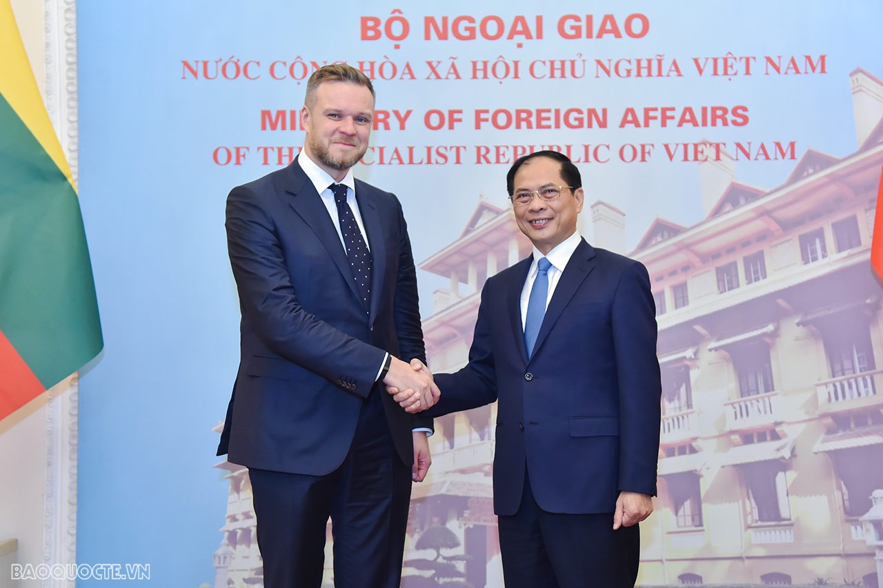Bộ trưởng Ngoại giao Bùi Thanh Sơn hội đàm với Bộ trưởng Ngoại giao Cộng hòa Litva