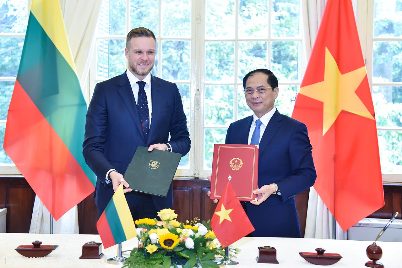 Bộ trưởng Ngoại giao Bùi Thanh Sơn hội đàm với Bộ trưởng Ngoại giao Cộng hòa Litva