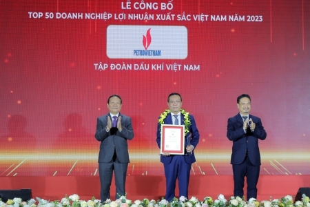 Năm thứ 5 liên tiếp, Petrovietnam đứng đầu Bảng xếp hạng 500 doanh nghiệp lợi nhuận tốt nhất Việt Nam