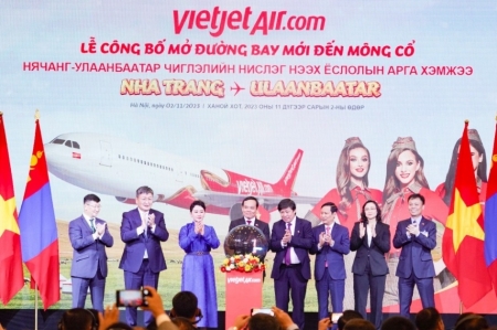 Vietjet công bố đường bay thẳng Ulaanbaatar, Mông Cổ - Nha Trang