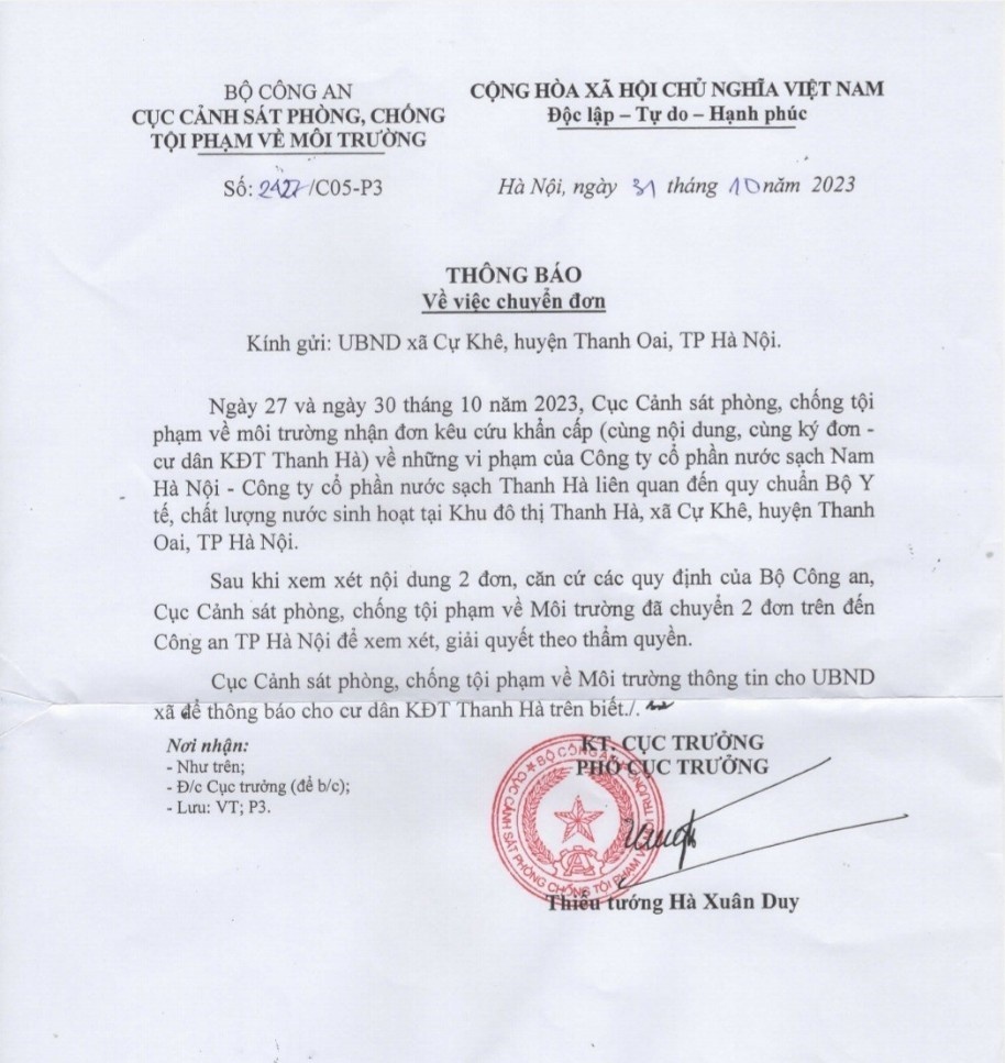 Khu đô thị Thanh Hà: Hóa đơn tiền nước tăng bất hợp lý
