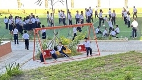 Đoàn Thanh niên PTSC M&C trao tặng công trình vườn hoa cho trường học