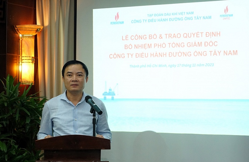 Công bố quyết định bổ nhiệm Phó Tổng Giám đốc Công ty Điều hành Đường ống Tây Nam