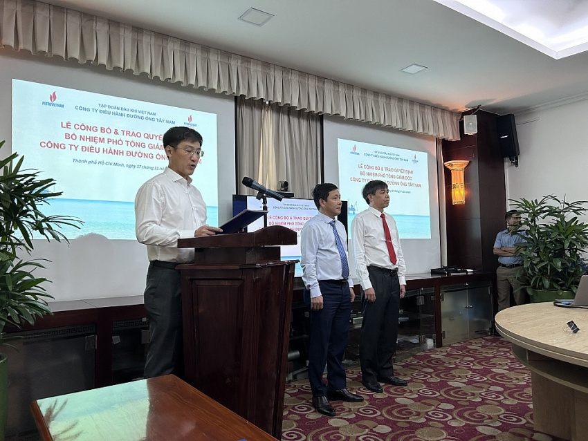 Công bố quyết định bổ nhiệm Phó Tổng Giám đốc Công ty Điều hành Đường ống Tây Nam