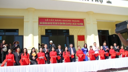 Petrovietnam/PVFCCo: Khánh thành công trình Nhà văn hóa giáo dục thể chất và cộng đồng tại huyện An Lão, Hải Phòng