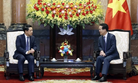 Chủ tịch nước Võ Văn Thưởng tiếp Phó Thủ tướng, Bộ trưởng Ngoại giao Lào