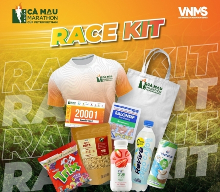 Bộ Race kit chính thức của giải Marathon Cà Mau 2023 - Cúp Petrovietnam
