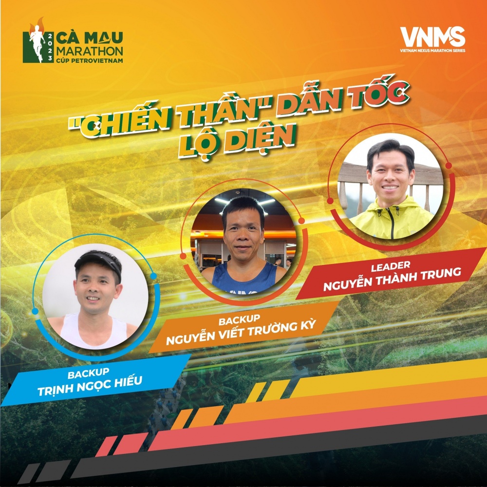 Đội ngũ người dẫn tốc tại giải Marathon Cà Mau 2023 - Cúp Petrovietnam
