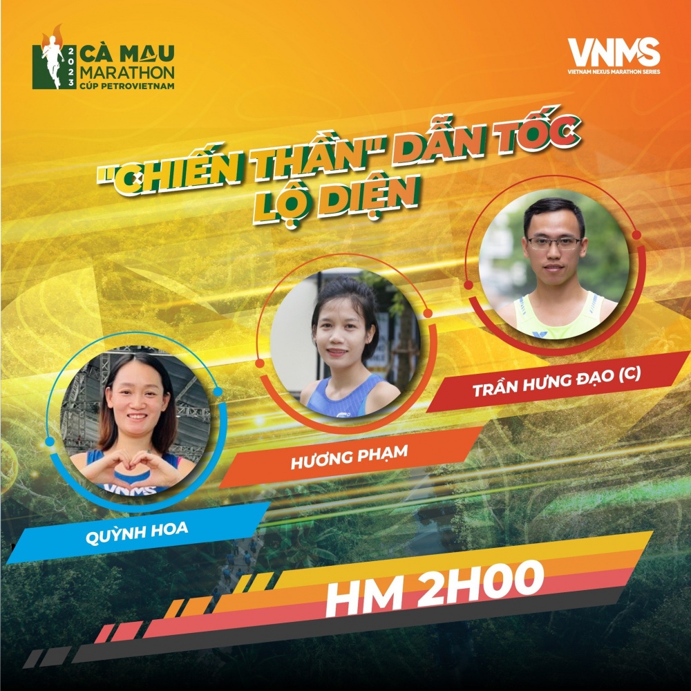 Đội ngũ người dẫn tốc tại giải Marathon Cà Mau 2023 - Cúp Petrovietnam