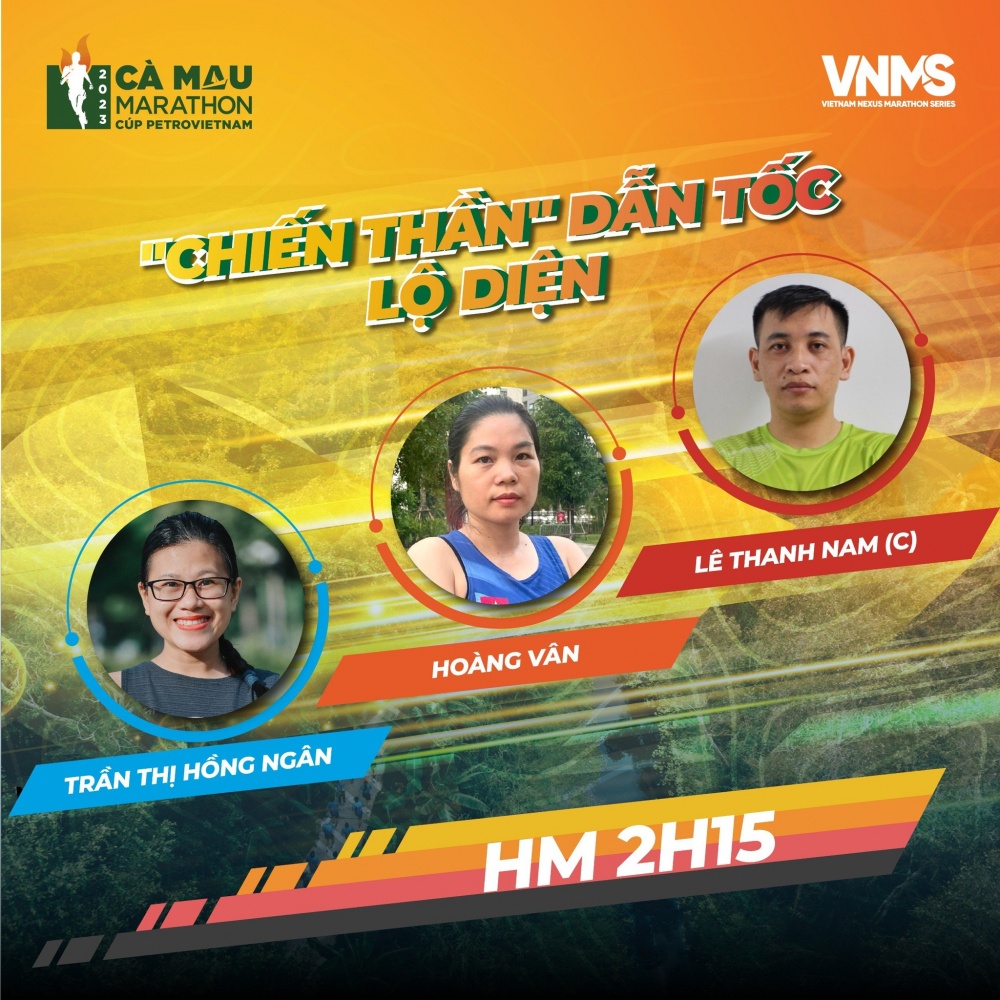 Đội ngũ người dẫn tốc tại giải Marathon Cà Mau 2023 - Cúp Petrovietnam