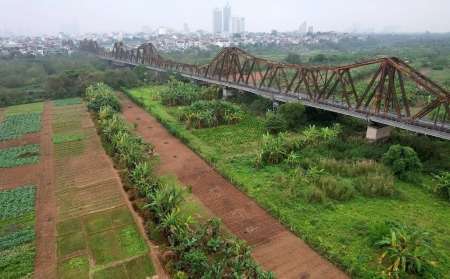 Đề xuất dựng các quảng trường ở bãi giữa sông Hồng