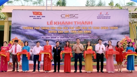 PV GAS tài trợ 5 tỷ đồng xây dựng trường Phổ thông dân tộc bán trú Tiểu học và THCS Hưng Thịnh, huyện Bảo Lạc, tỉnh Cao Bằng