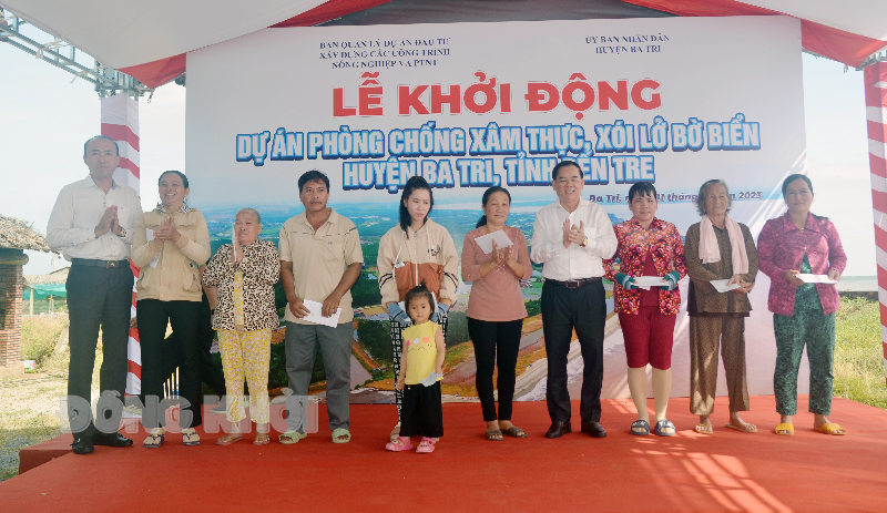 Bến Tre: Khởi động Dự án Phòng chống xâm thực, xói lở bờ biển huyện Ba Tri