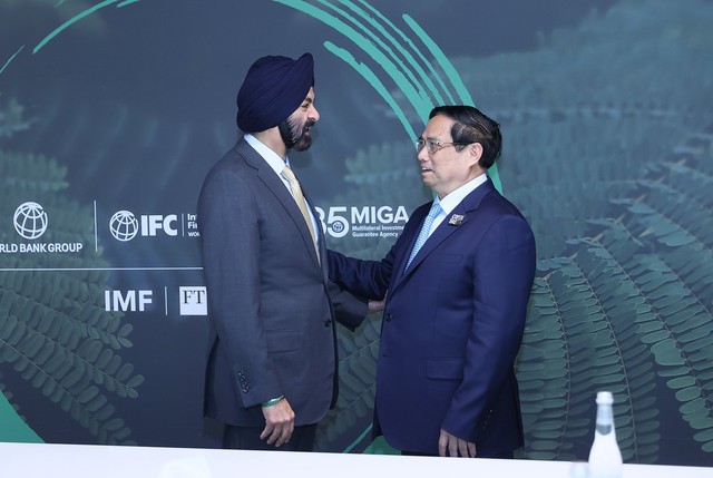 Thủ tướng Phạm Minh Chính đã tiếp Chủ tịch Ngân hàng thế giới Ajay Banga.