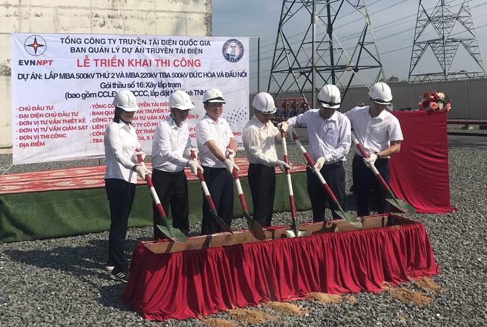 Triển khai Dự án lắp máy biến áp 500kV thứ 2 và máy biến áp 220kV TBA 500kV Đức Hòa và đấu nối