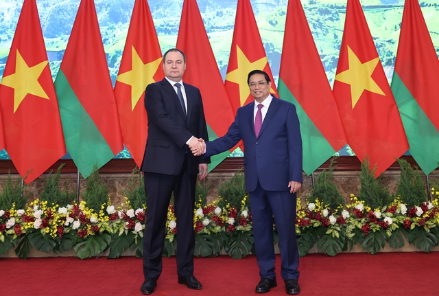 Thủ tướng Chính phủ hội đàm với Thủ tướng Belarus
