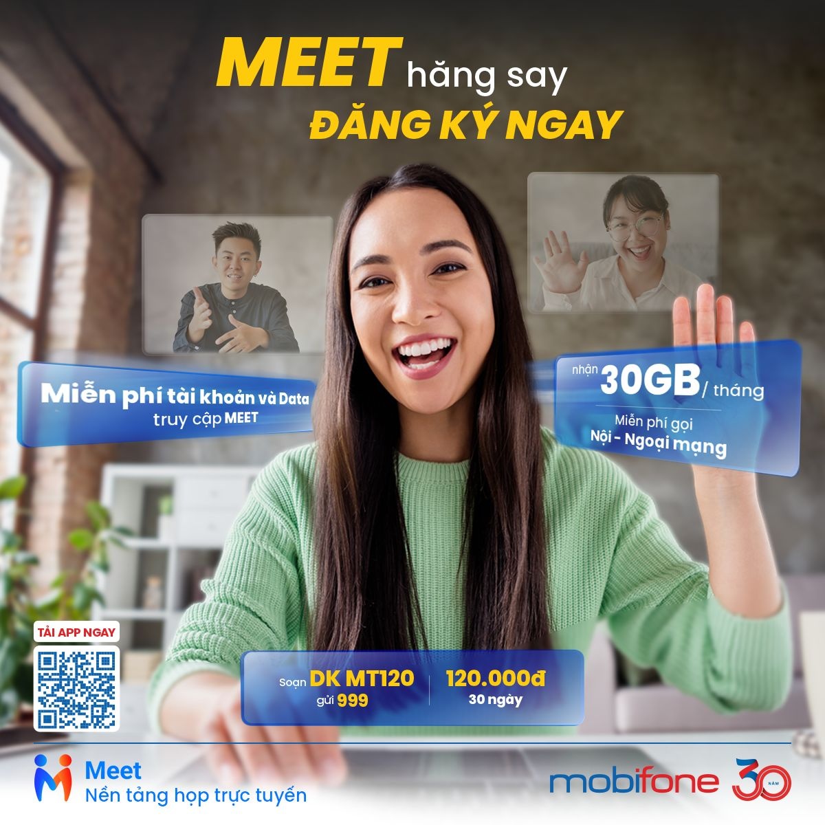 Giải pháp họp trực tuyến thế hệ mới Mobifone Meet