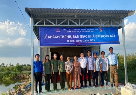 PV Power Ca Mau trao tặng 5 căn nhà Đại đoàn kết trên địa bàn tỉnh Cà Mau