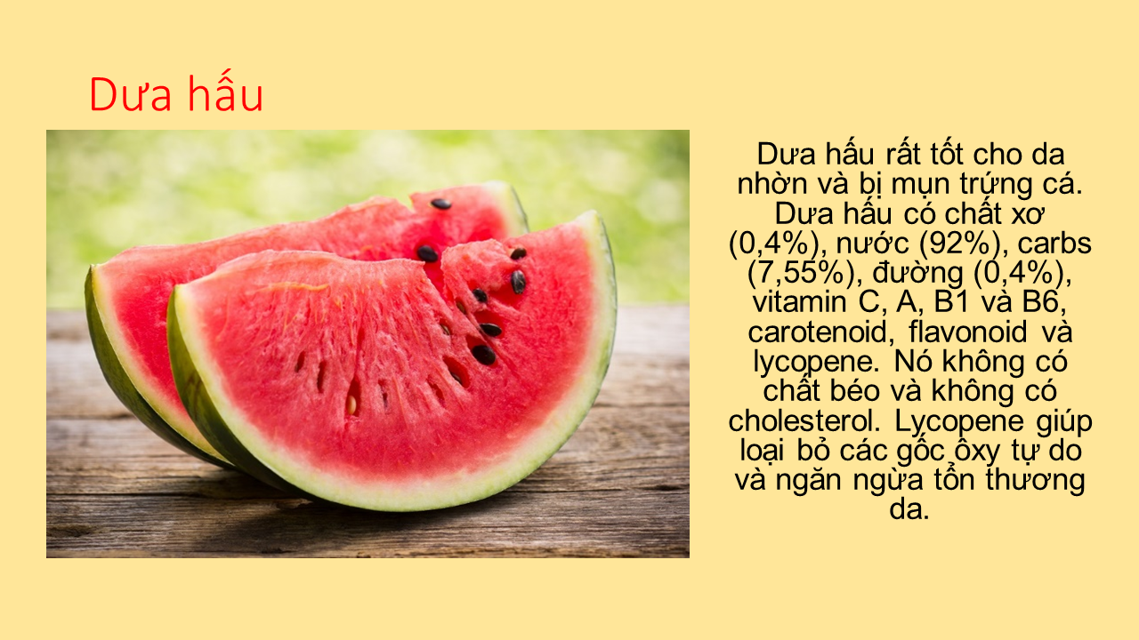 Trái cây đẹp da