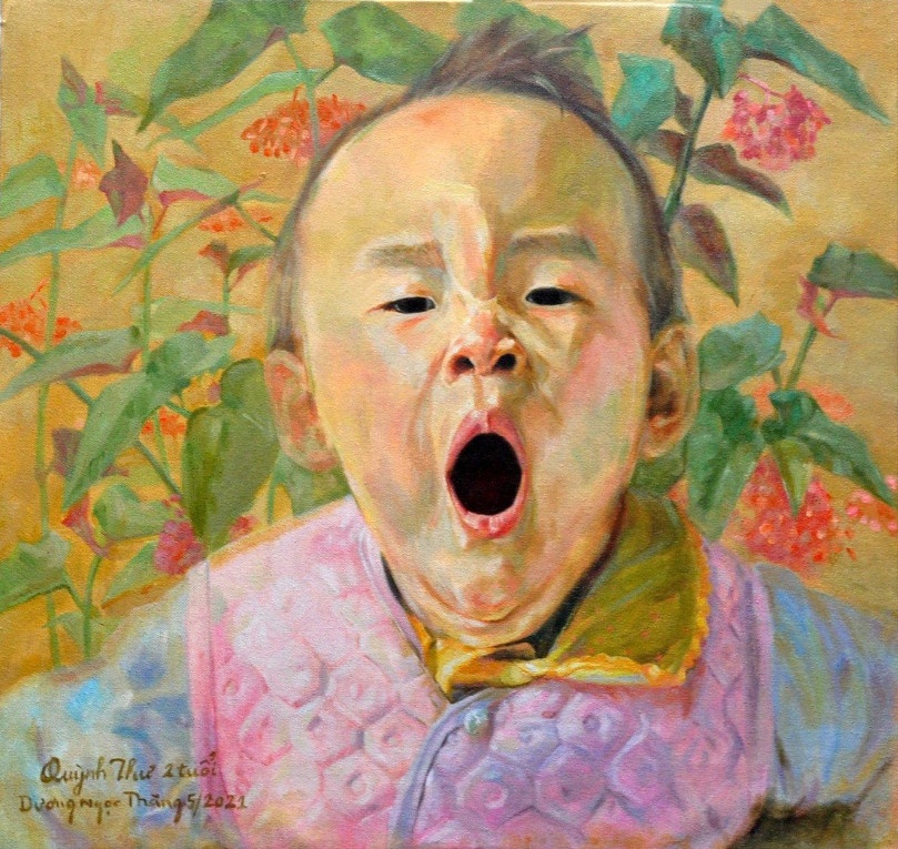 Tranh của họa sĩ Dương Ngọc Thăng ở triển lãm (Ảnh: Ban Tổ chức). Tranh của họa sĩ Dương Ngọc Thăng ở triển lãm (Ảnh: Ban Tổ chức).