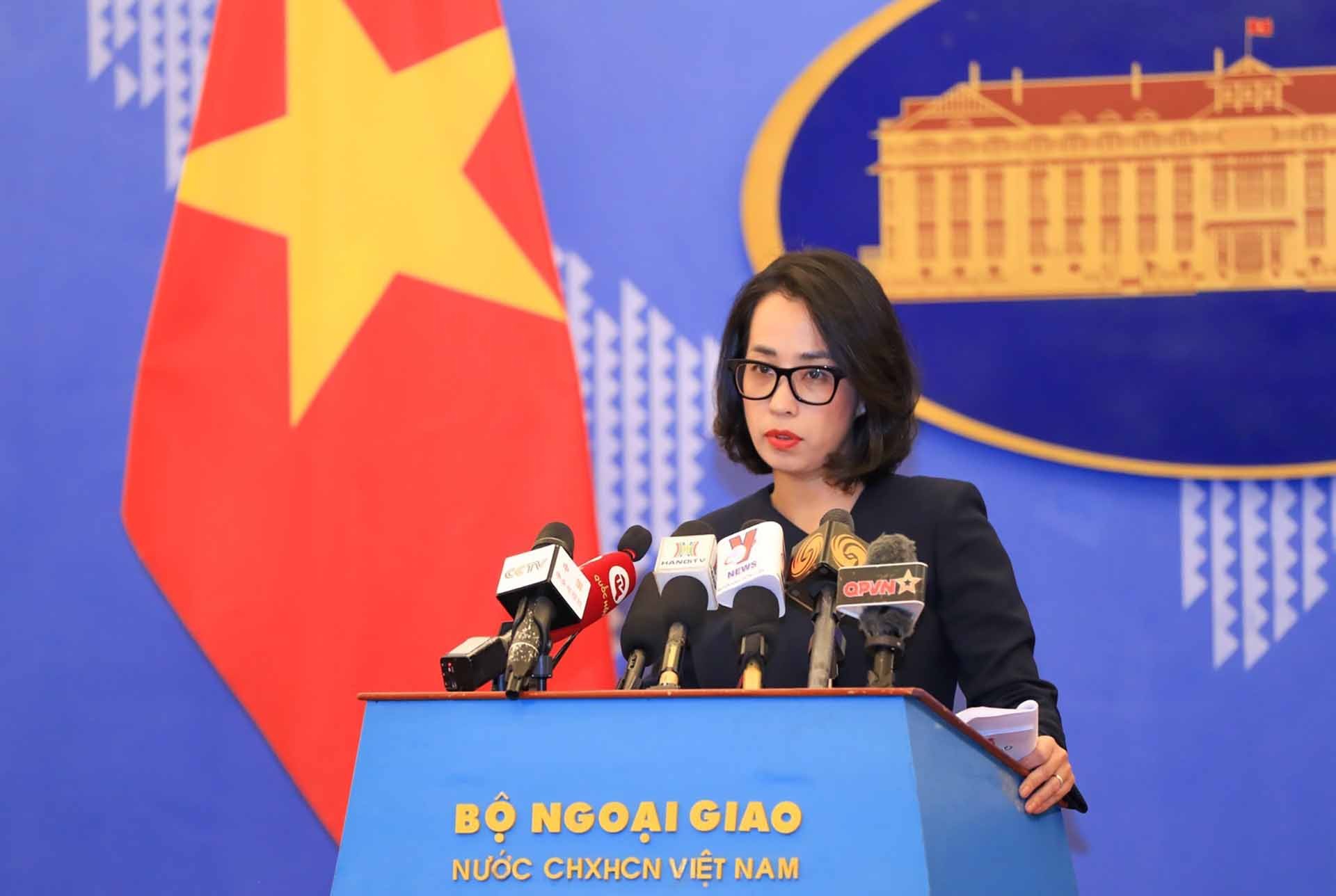 Người phát ngôn Bộ Ngoại giao Phạm Thu Hằng.