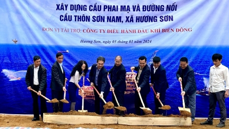 BIENDONG POC tài trợ xây dựng cầu, đường dân sinh tại Hà Giang