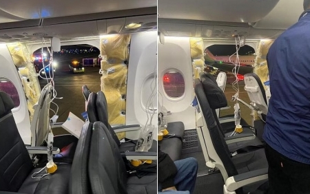 Những phút hoảng loạn trên máy bay Alaska Airlines bị bung thân giữa trời