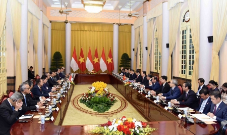 Chủ tịch nước Võ Văn Thưởng hội đàm với Tổng thống Indonesia Joko Widodo