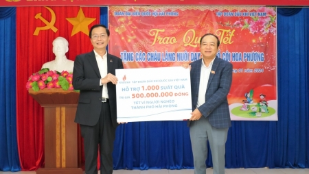 Petrovietnam mang xuân ấm đến cho trẻ em có hoàn cảnh khó khăn tại TP Hải Phòng