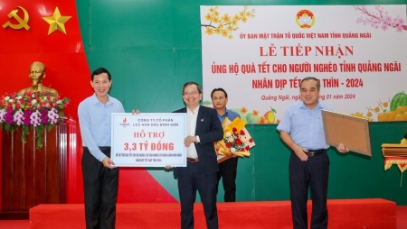 BSR hỗ trợ 3,3 tỷ đồng trao quà Tết cho người nghèo tỉnh Quảng Ngãi