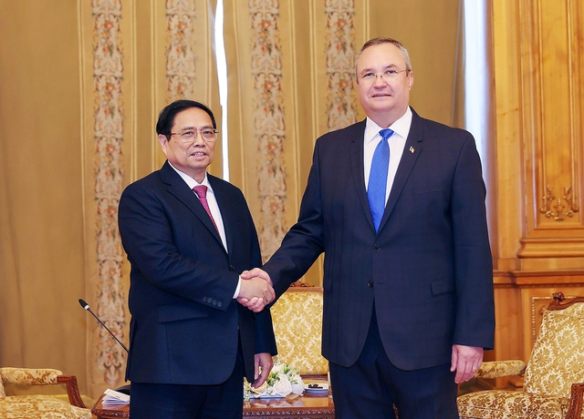 Thủ tướng Phạm Minh Chính chính hội kiến Chủ tịch Thượng viện Romania Nicolae Ciuca