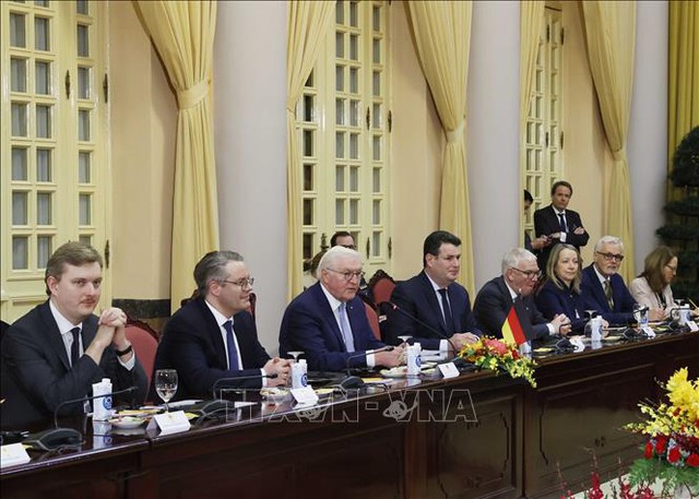 Chủ tịch nước Võ Văn Thưởng hội đàm  với Tổng thống Đức Frank-Walter Steinmeier