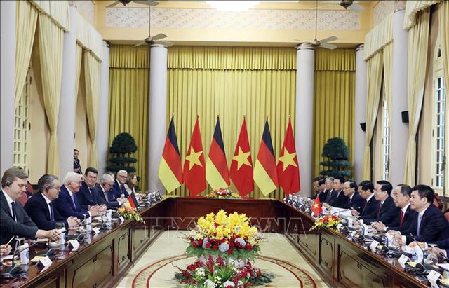 Chủ tịch nước Võ Văn Thưởng hội đàm  với Tổng thống Đức Frank-Walter Steinmeier