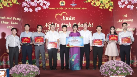 Ấm áp chương trình “Xuân nghĩa tình Dầu khí” trên công trường Nhà máy Nhiệt điện Sông Hậu 1