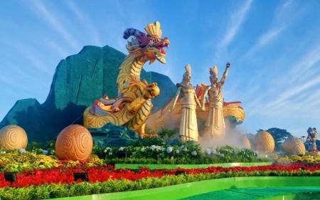Cụm linh vật lấy cảm hứng từ truyền thuyết “Con Rồng, cháu Tiên”