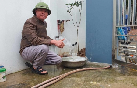 Xã đảo duy nhất ở Hà Nội được cấp nước sạch trước Tết Nguyên đán