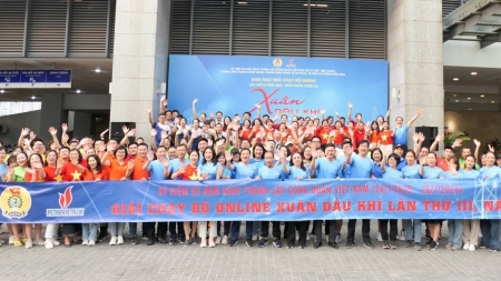 CĐ DKVN khai mạc Giải chạy bộ online Xuân Dầu khí lần thứ 3 năm 2024