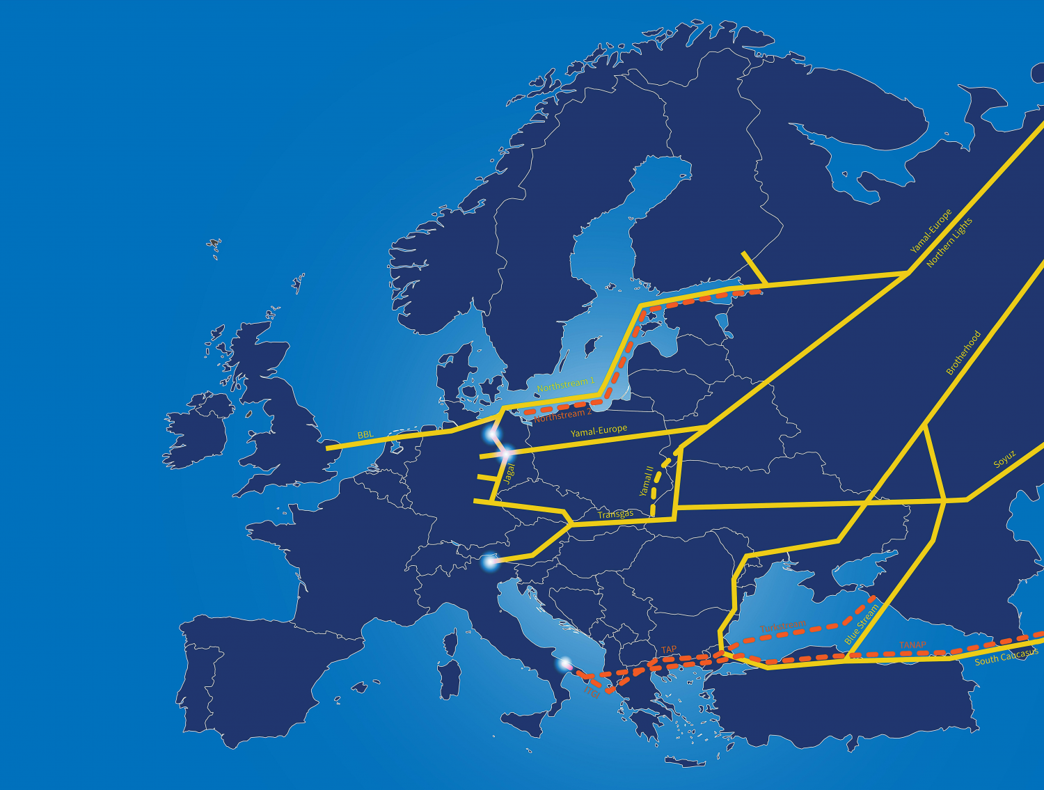 Gazprom - những dòng chảy xuyên lục địa