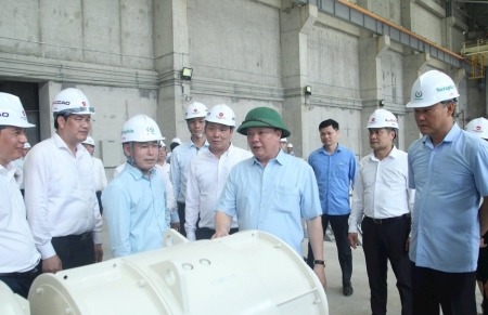 Bí thư Thành ủy Hà Nội Đinh Tiến Dũng kiểm tra tiến độ nhiều công trình trọng điểm