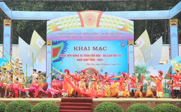 Khai mạc Lễ hội Đền Hùng và Tuần Văn hóa Du lịch Đất Tổ năm Giáp Thìn 2024