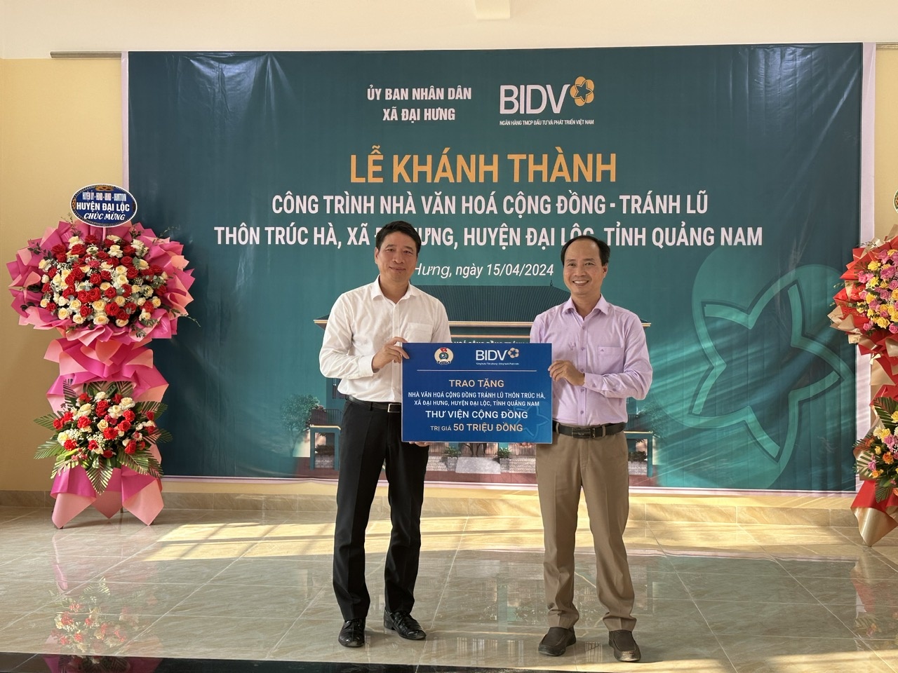 BIDV khánh thành nhà văn hóa cộng đồng tránh lũ tại Quảng Nam