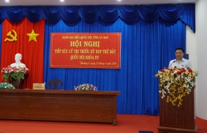 Đồng chí Lê Mạnh Hùng tiếp xúc cử tri tại Cà Mau trước Kỳ họp thứ 7, Quốc hội khóa XV