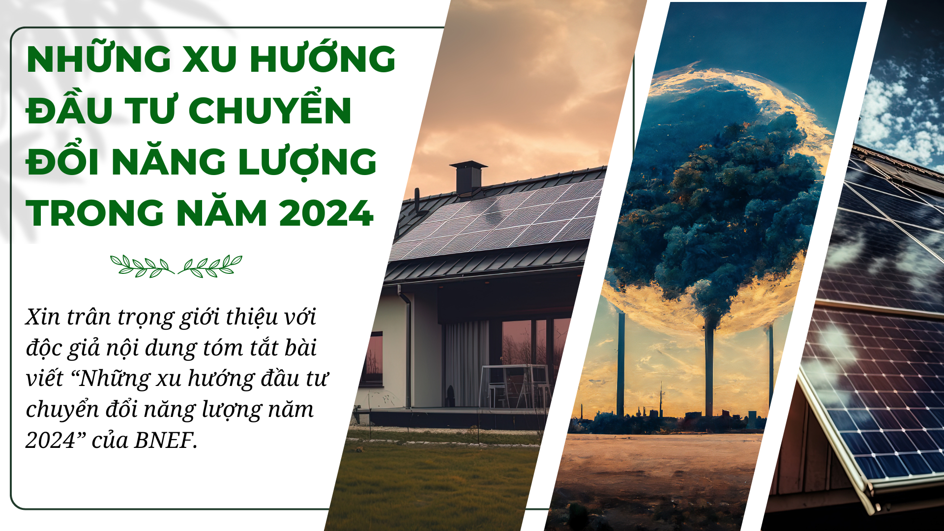 [P-Magazine] Những xu hướng đầu tư chuyển đổi năng lượng trong năm 2024