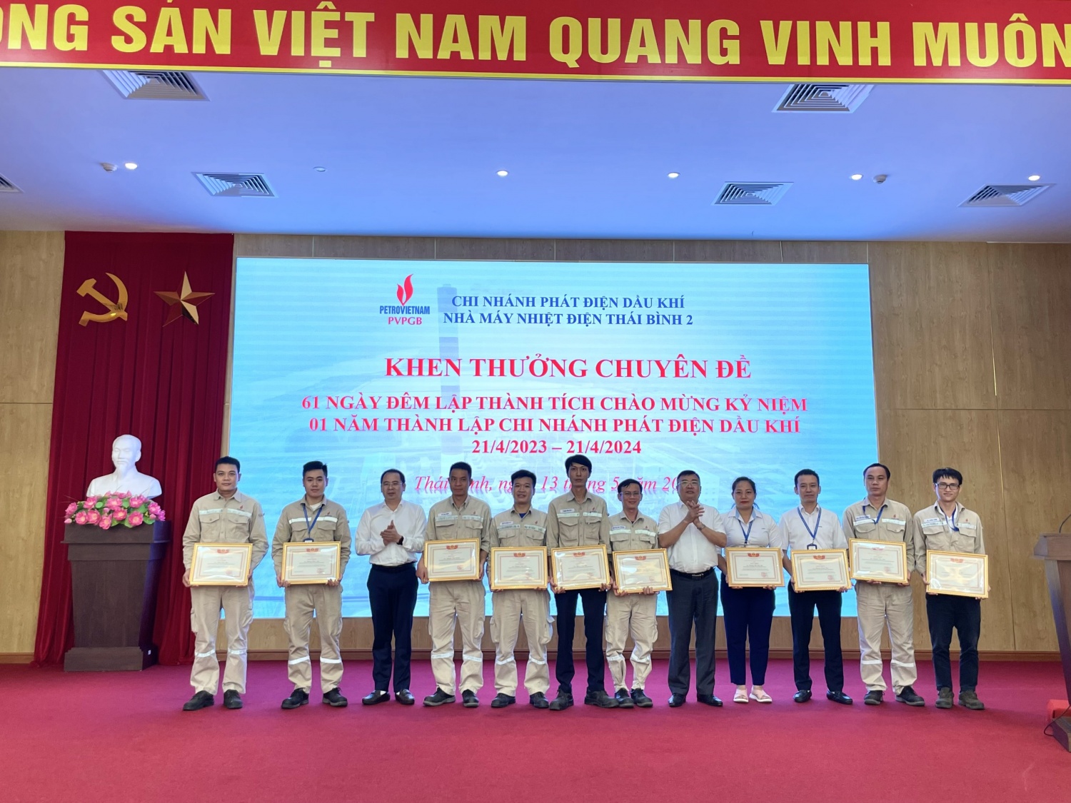 NMNĐ Thái Bình 2 tổng kết thi đua 61 ngày đêm và diễn tập xử lý sự cố hệ thống điện