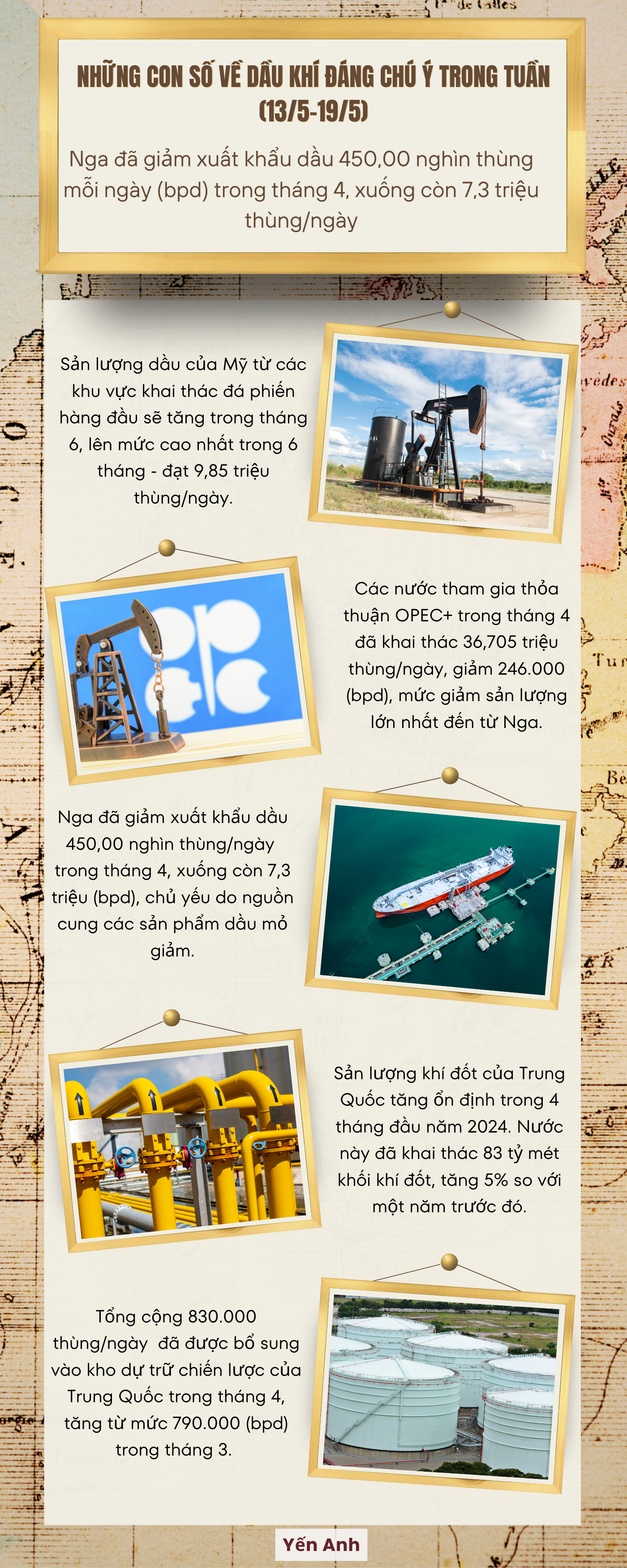 Những con số về dầu khí đáng chú ý trong tuần (13/5-19/5)
