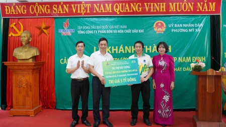 Khánh thành dự án cải tạo, sửa chữa trường THCS Mỹ Xá do PVFCCo tài trợ