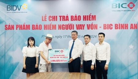 BIC chi trả gần 4 tỷ đồng quyền lợi bảo hiểm cho khách hàng tại Phú Thọ