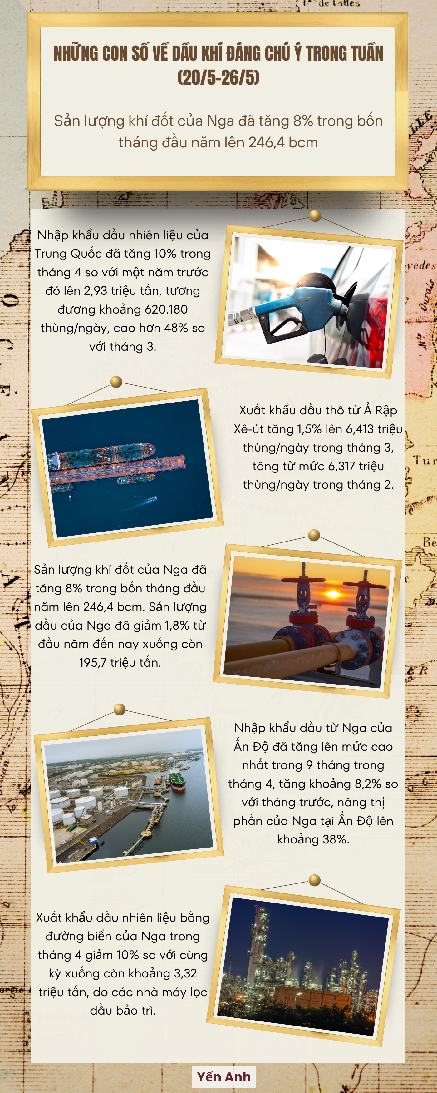 Những con số về dầu khí đáng chú ý trong tuần (20/5-26/5)