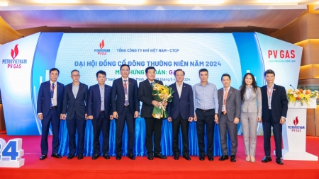 PV GAS chia cổ tức năm 2023 bằng tiền với tỷ lệ 60%, tăng vốn điều lệ thêm 2% trong năm 2024